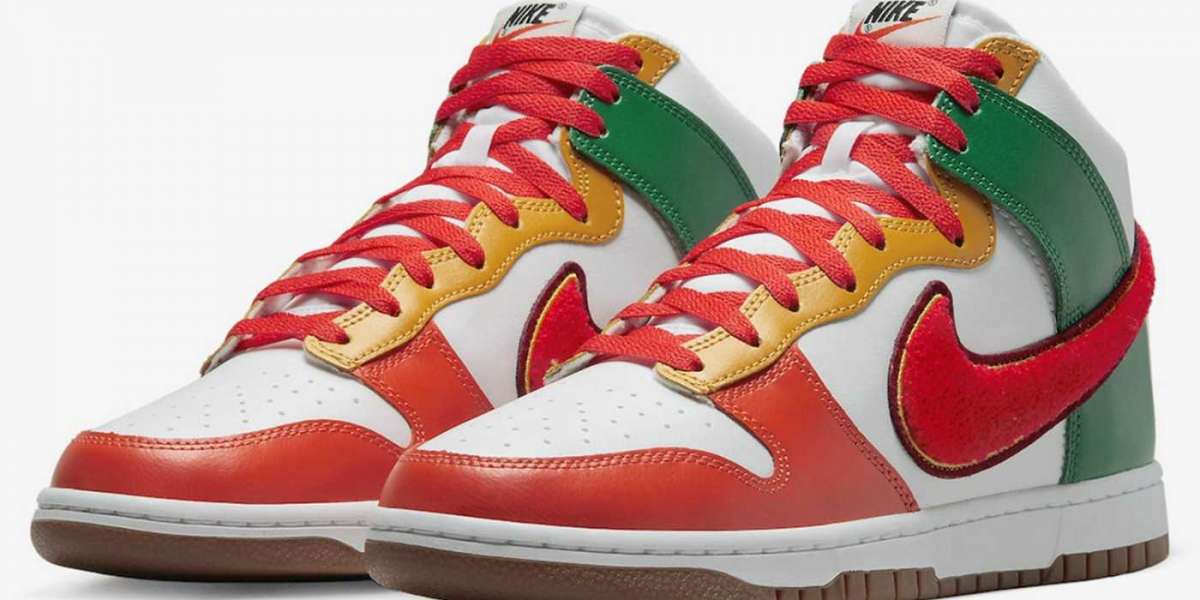 DR8805-100 Nike Dunk High University "Chenille Swoosh" is expected to debut this year