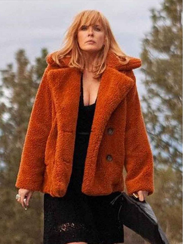 Yellowstone Beth Dutton Orange Fur Coat - Upto 50% Off - UF Jackets