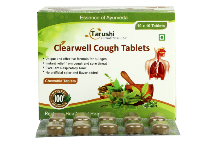 Clearwell Cough Tablets (1X10) - Tarushi Formulations