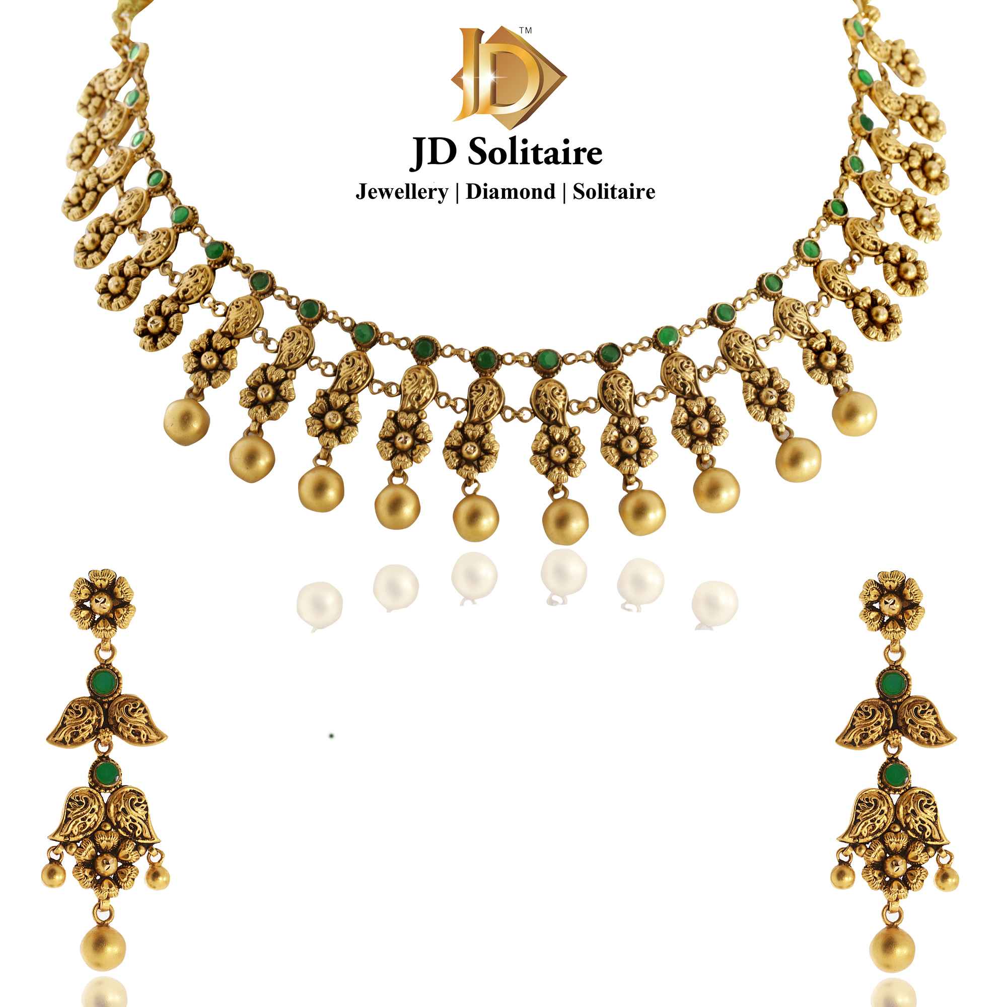 Antique Gold Necklace Designs In 22kt - JD SOLITAIRE
