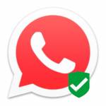 Red WhatsApp profile picture