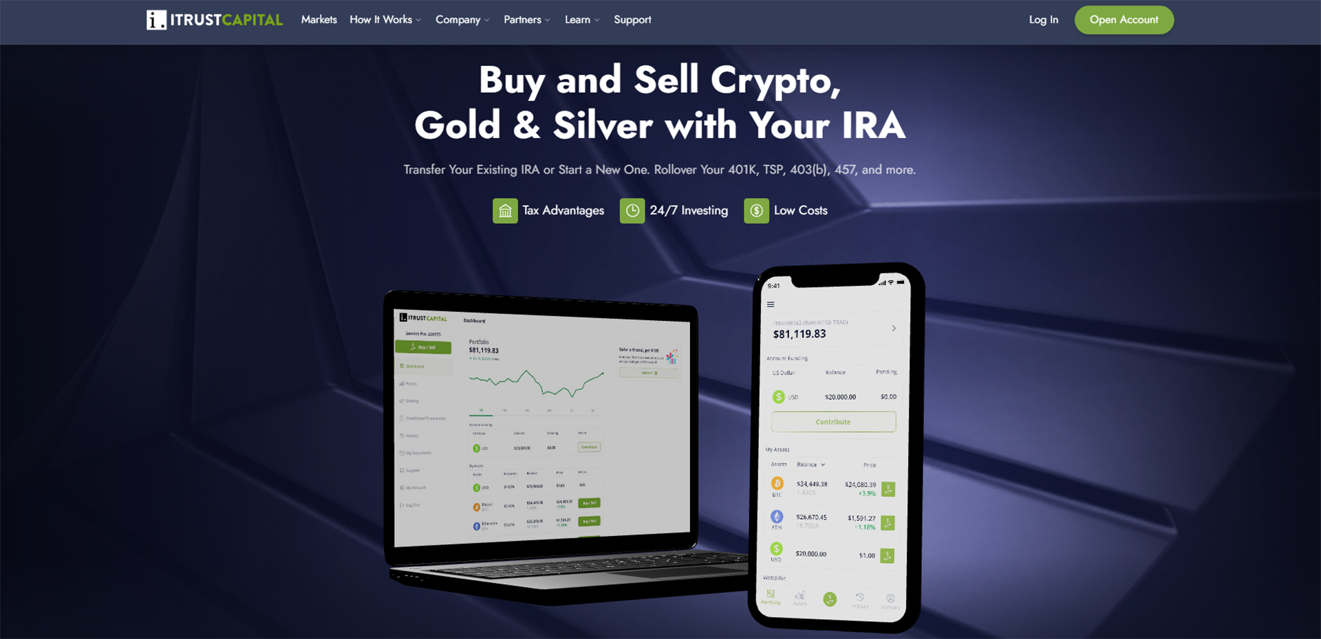 iTrustCapital Login - The #1 Crypto IRA Retirement Platform