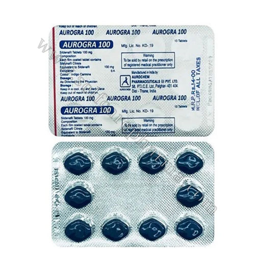 Aurogra 100 Mg | Best Sildenafil ED Pill For Men | Order Now