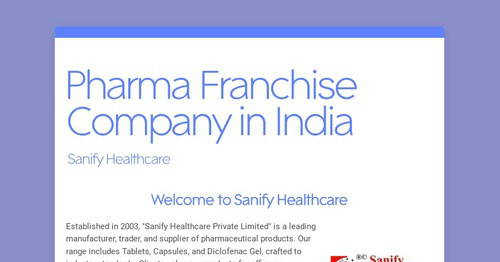 Pharma Franchise Company in India | Smore Newsletters