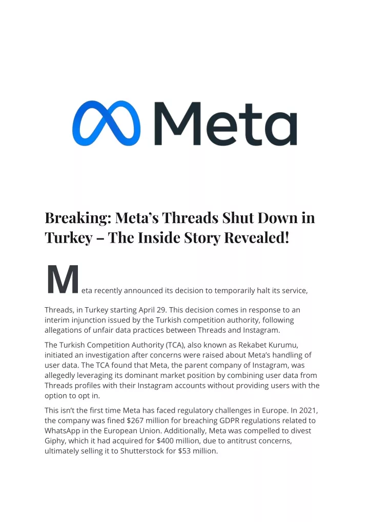 PPT - Breaking Meta’s Threads Shut Down in Turkey – The Inside Story Revealed! PowerPoint Presentation - ID:13135425