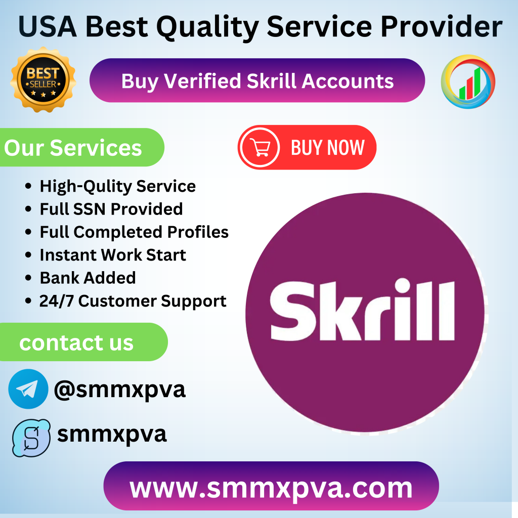 Buy Verified Skrill Account - Verified PM account with PVA!