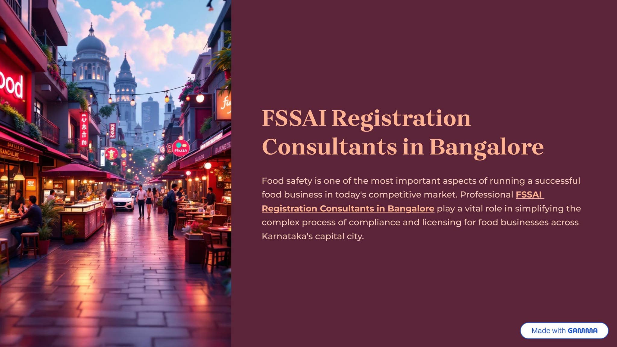 FSSAI State License Consultants in Bangalore