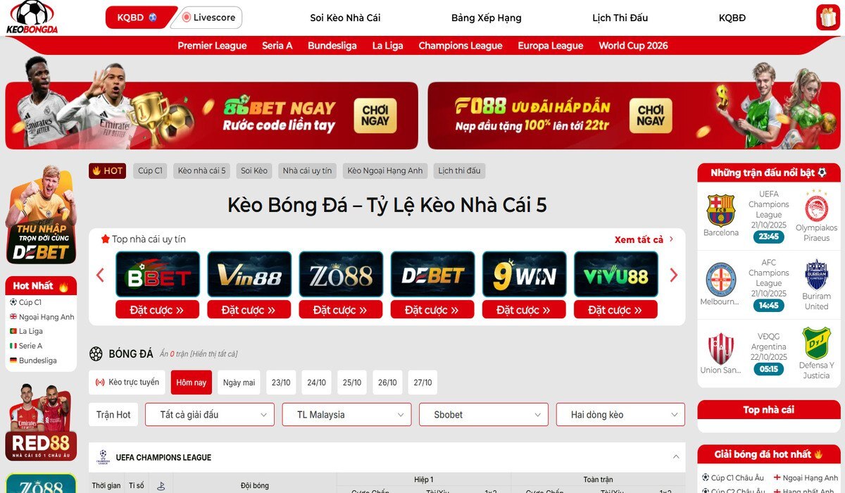 Kèo bóng đá Cover Image