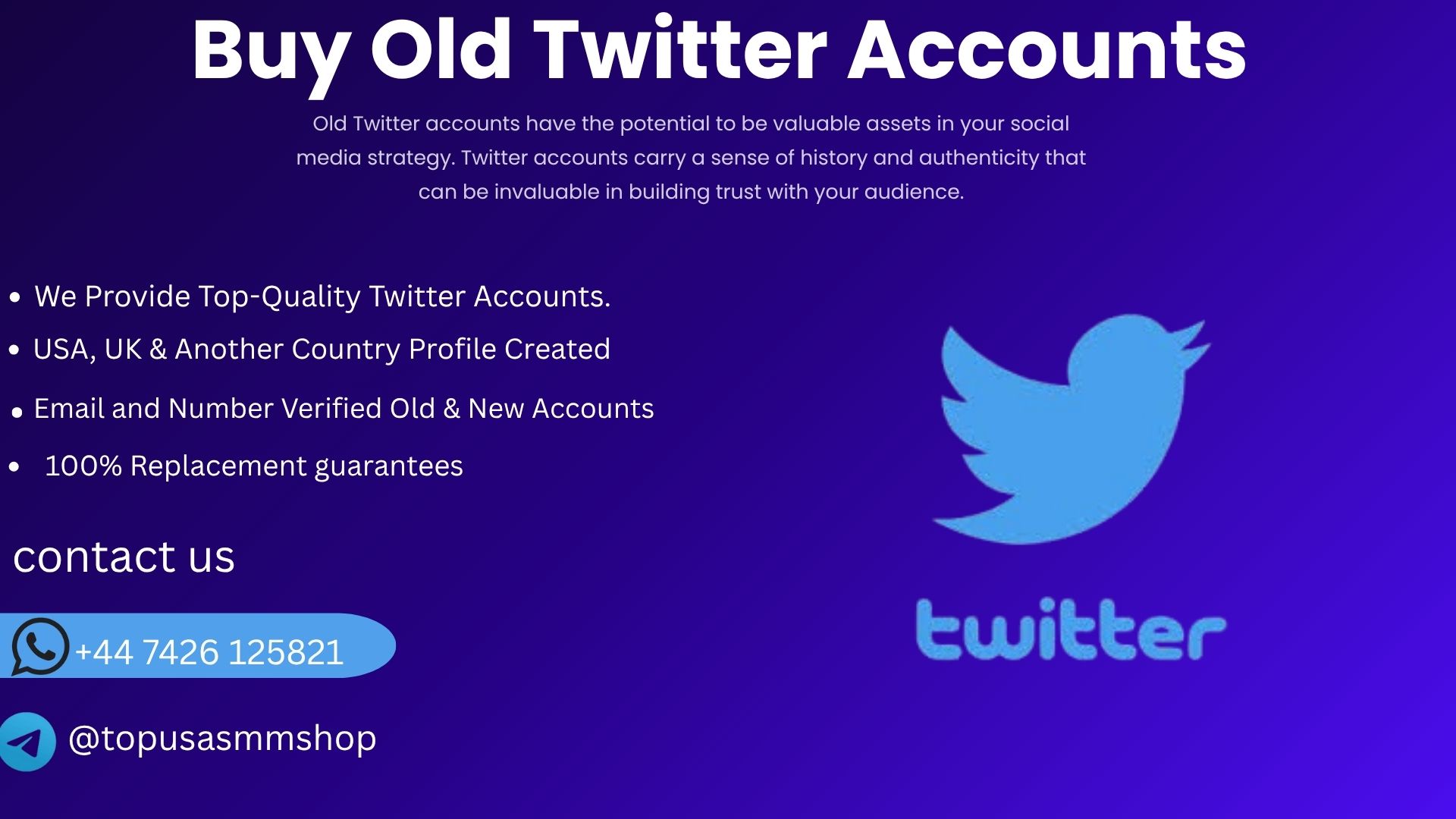 Buy Old Twitter Accounts Profile Picture
