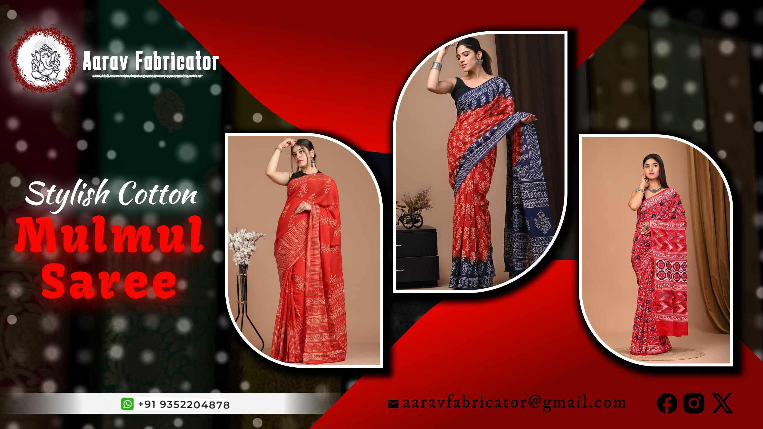 Chanderi handblock Print Sarees Manufacturers Cover Image